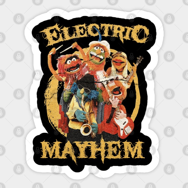 Electric Vintage Mayhem Sticker by GW ART Ilustration